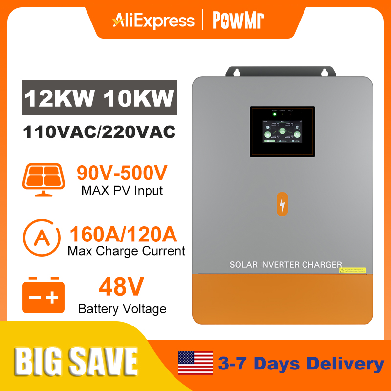 Split Phase Inverter 10Kw 110V 220V - Inversor PowMr de 12KW 10KW de