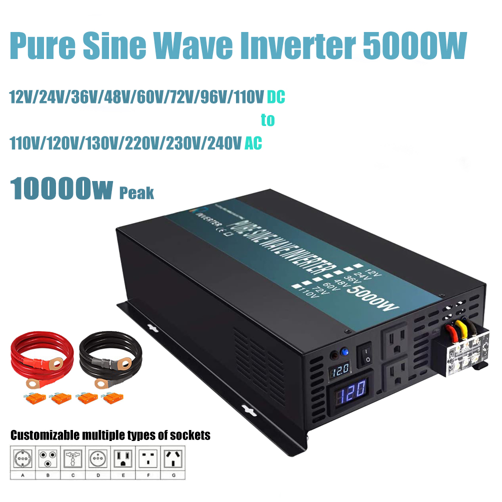Inversor de onda sinusoidal pu - Pure Sine Wave Inverter 5000W 48V 220V reseña y precio