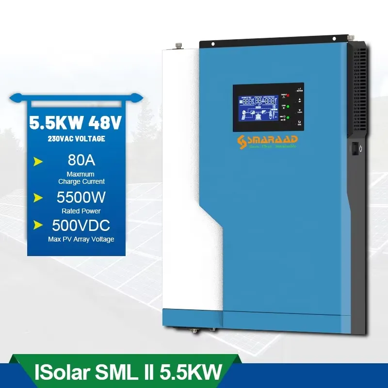 Controlador Solar Híbrido de 3 - Hybrid Solar Inverter 5.5Kw Mppt 48V reseña y precio